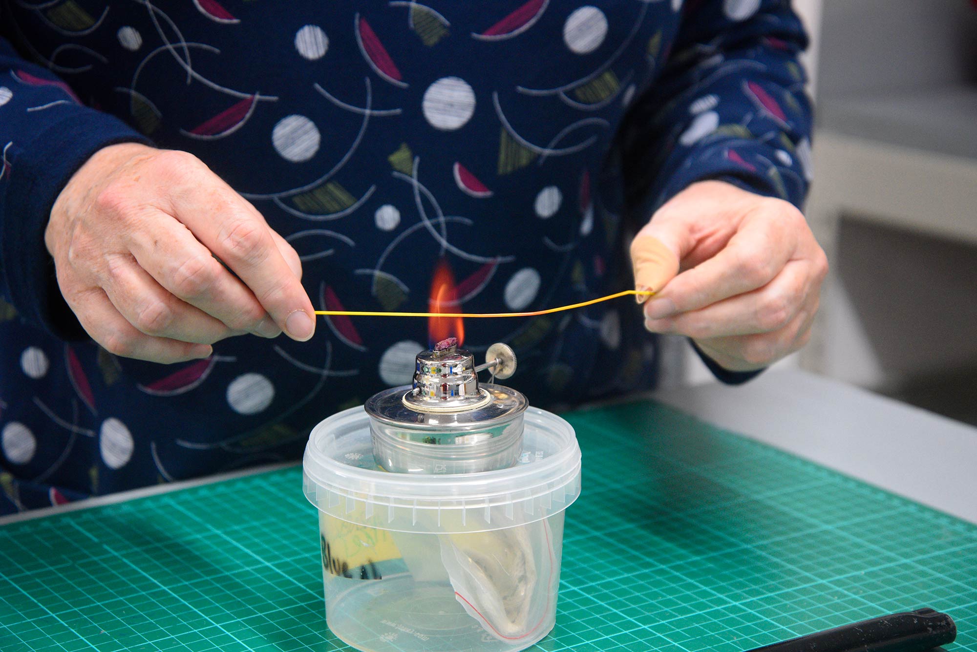 Glass making process by experienced artists at Storr Glass Studio